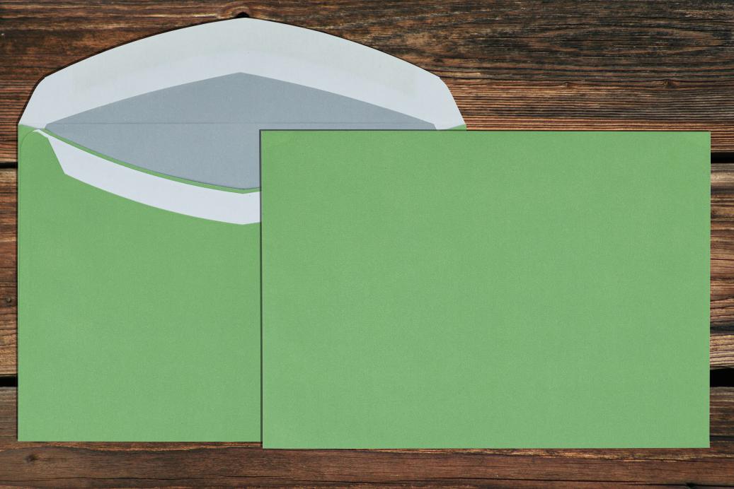 Kuvertierhüllen B6 125x176 mm Nassklebend Grün 75 g/qm